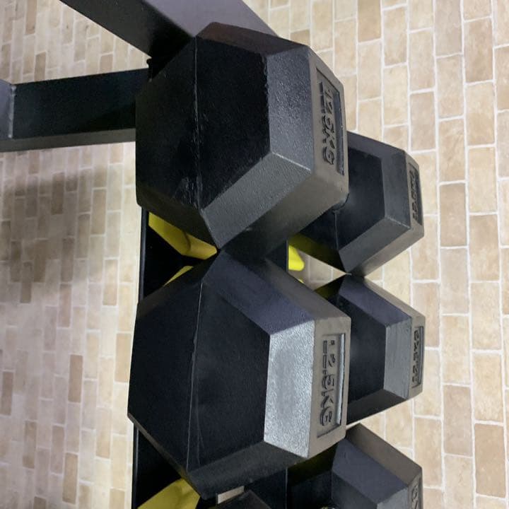 ラバーヘックス  ダンベル　　37.5kg 2個