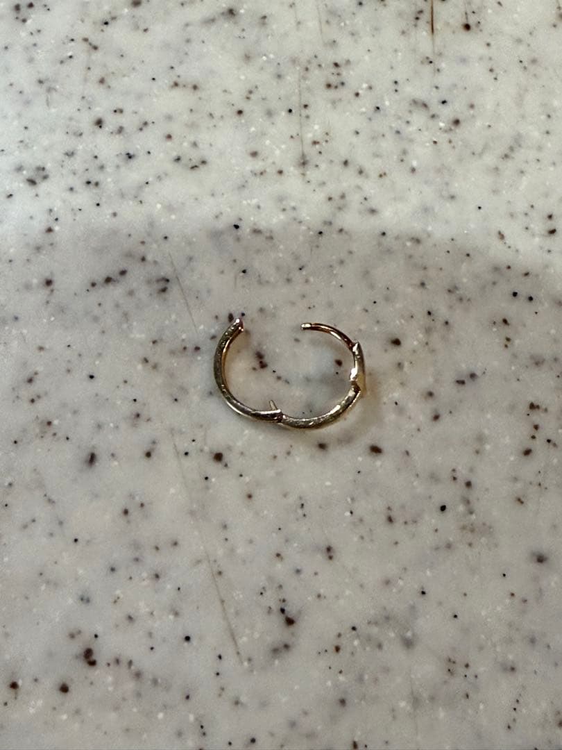 10K ピアス クロス フープ