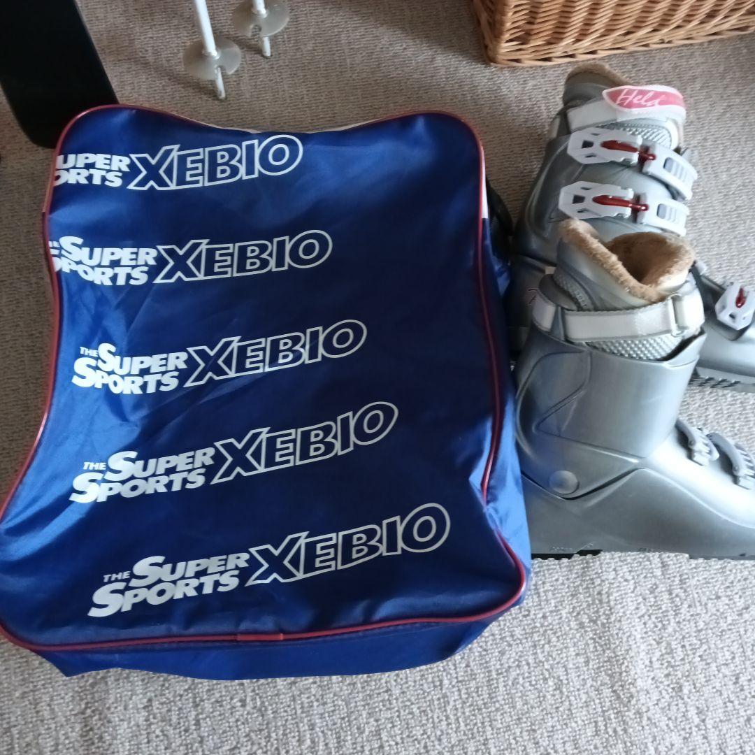 スキー板セット・ブーツ（専用袋付）・ストック　150㎝・24.5㎝