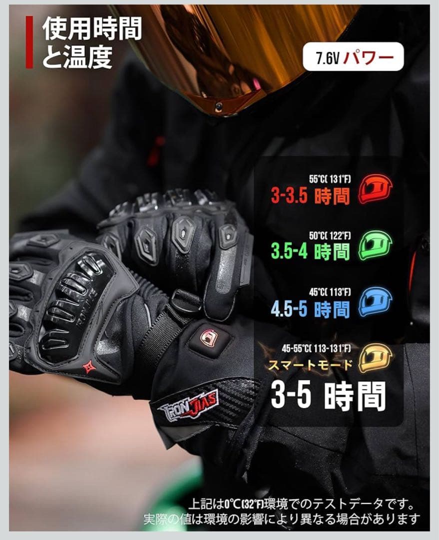 IRON JIA'S 電熱グローブ Lサイズ