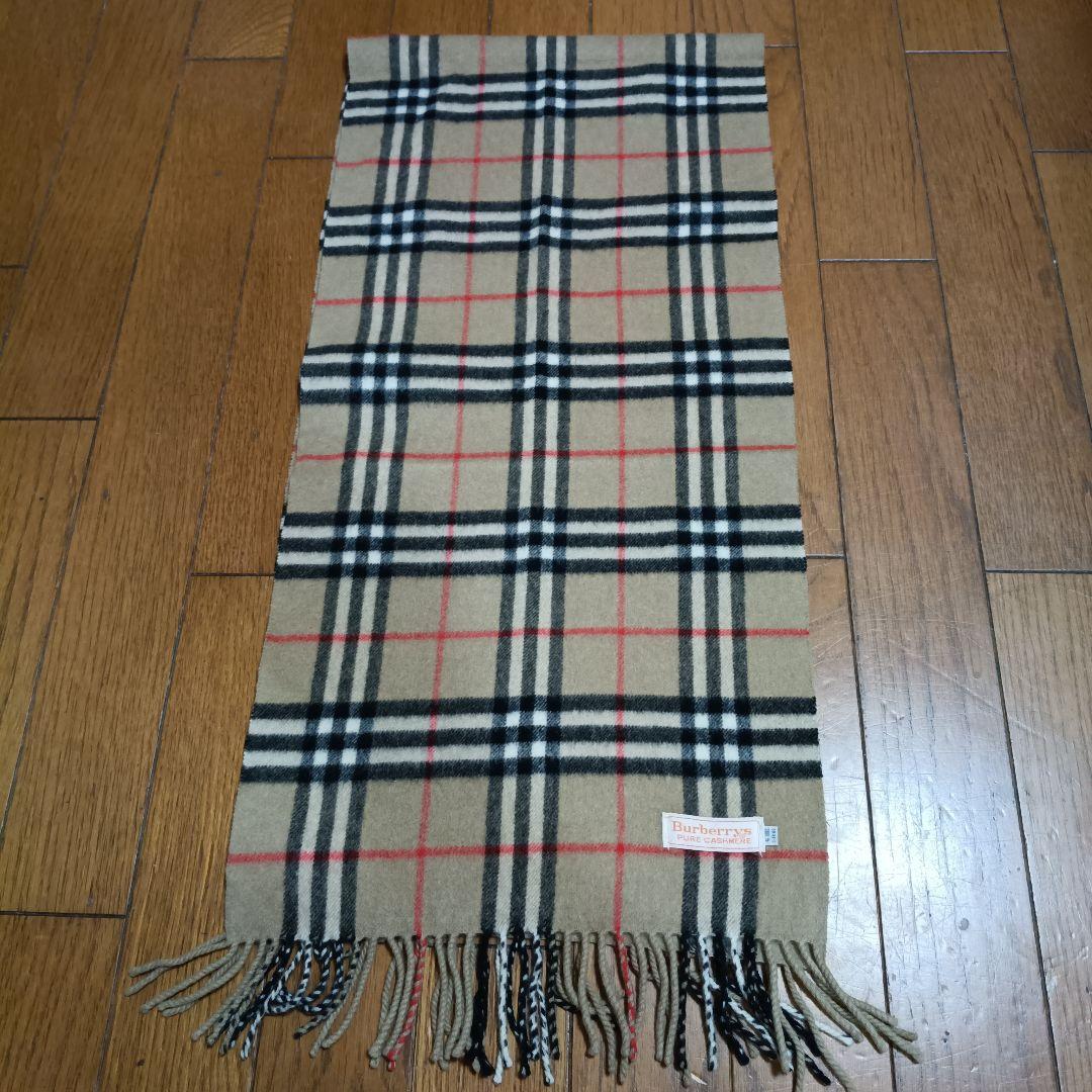 バーバリーズ　カシミヤマフラー　ノバチェック　ベージュ　ほぼ未使用