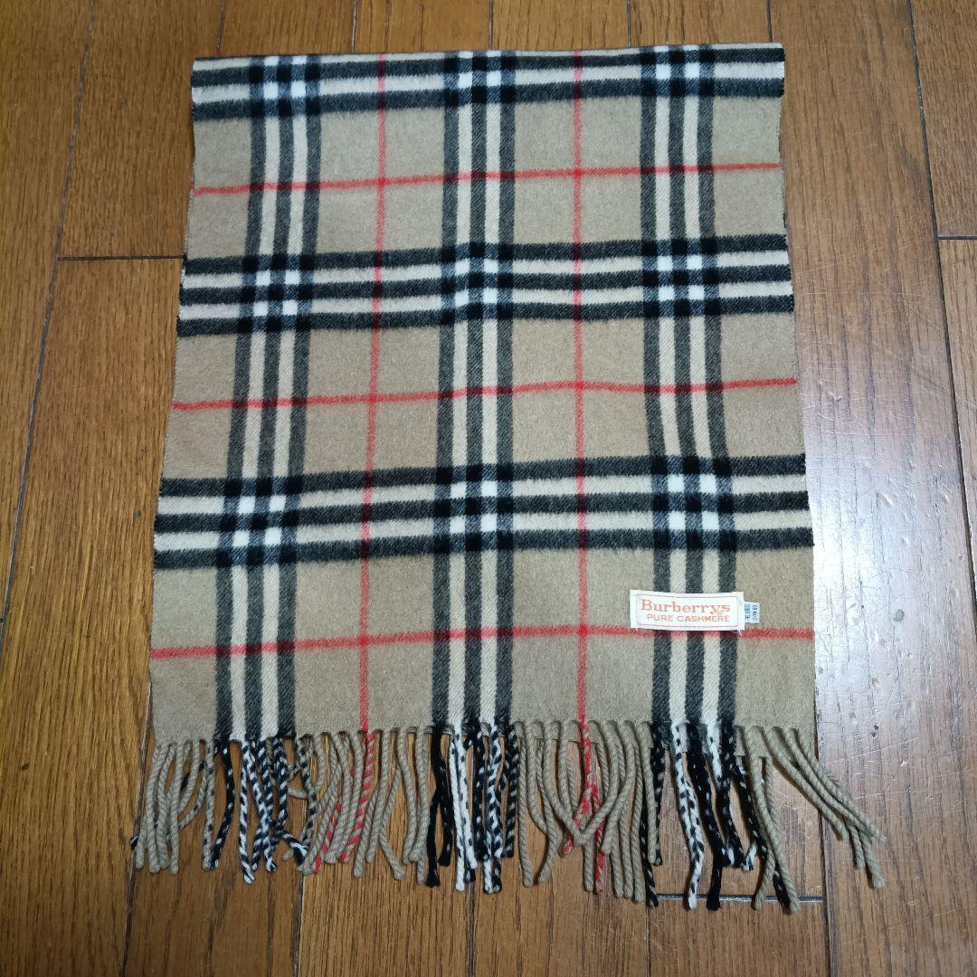 バーバリーズ　カシミヤマフラー　ノバチェック　ベージュ　ほぼ未使用