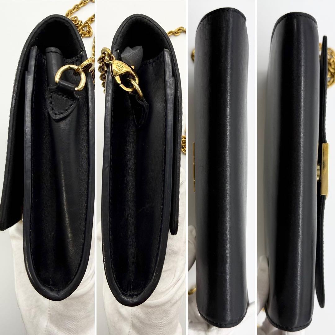 良品✨ルイヴィトン ポシェット ルイーズMM チェーンショルダーバッグ ロゴ金具