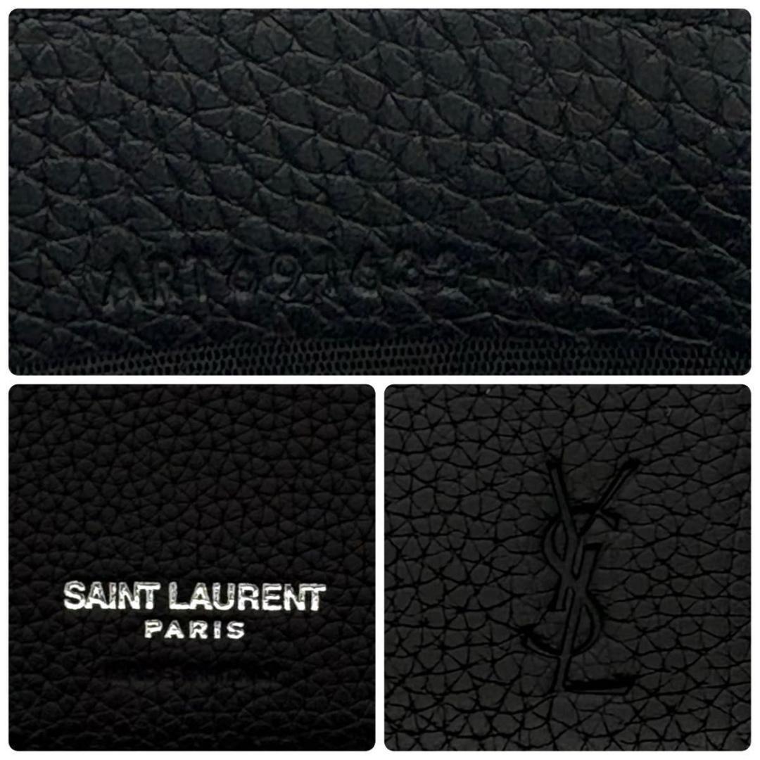 サンローラン YSL マネークリップ お札入れ レザー 黒 ブラック 2565