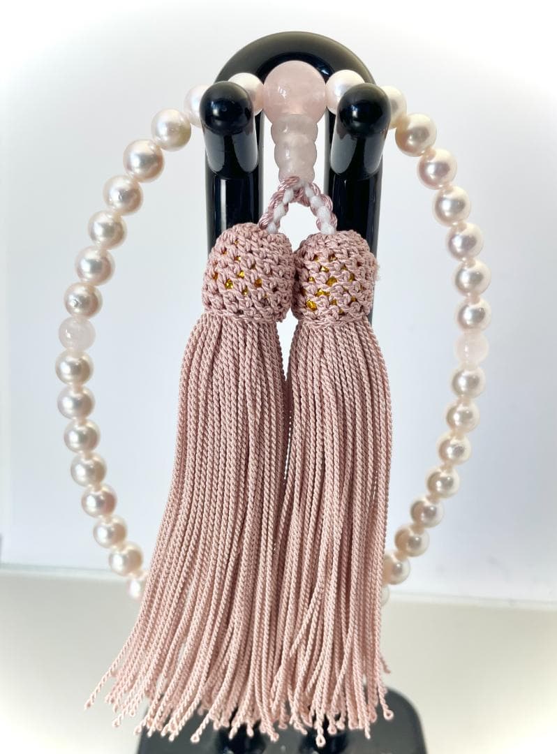 MI　あこや真珠 念珠 数珠 色テリ良好 全宗派使用可能 保証付き