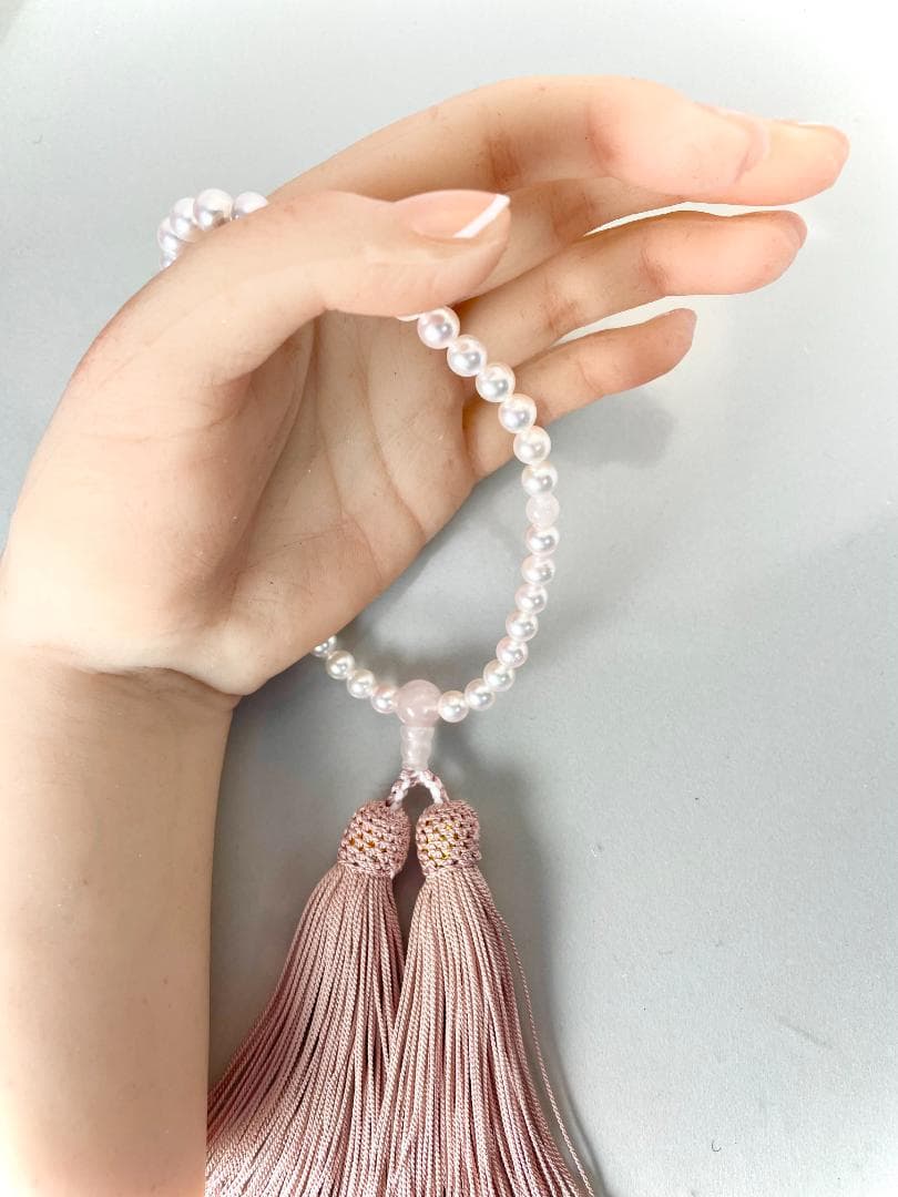 MI　あこや真珠 念珠 数珠 色テリ良好 全宗派使用可能 保証付き