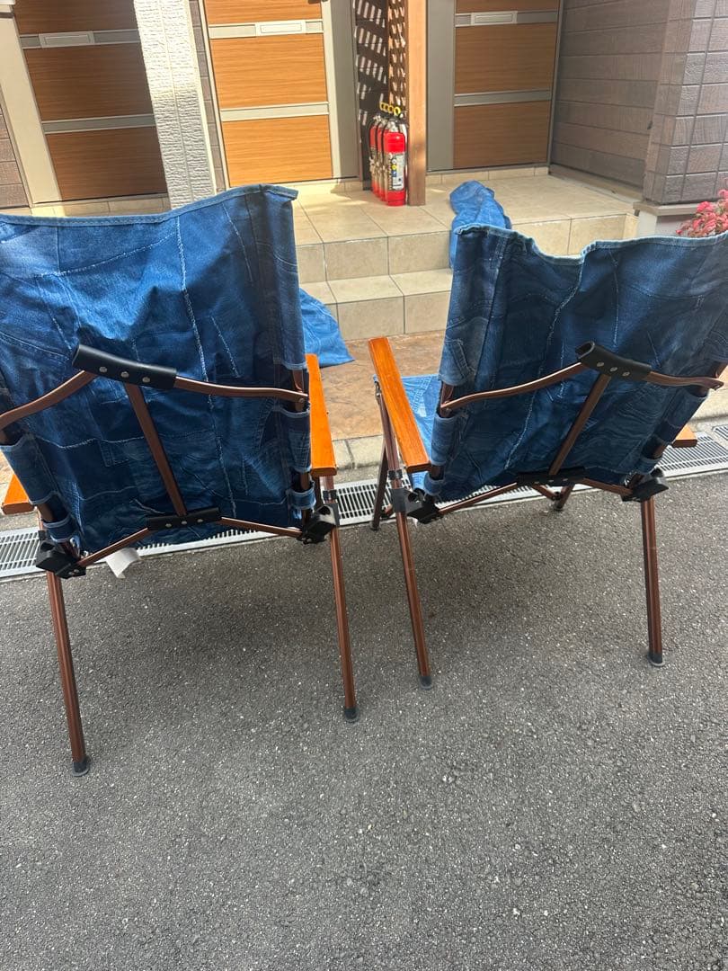 monroコラボデニムブルー アウトドアチェア 2脚セット