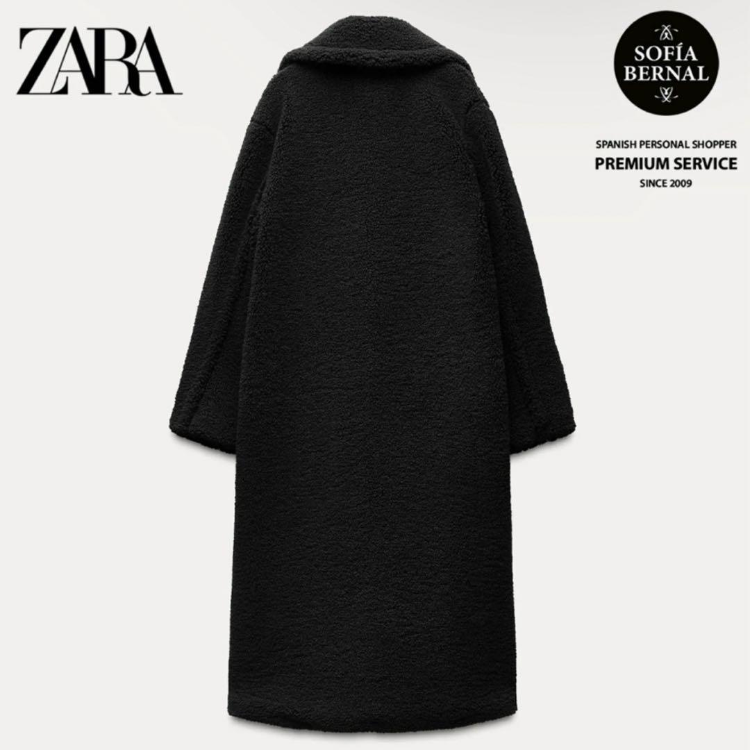 新品未使用✨ZARA テディベアコート ボア 肉厚 ブラック S