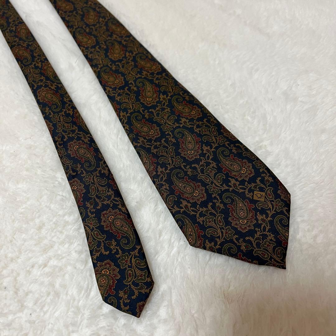 イタリア製Christian Dior Monsieur ペイズリー柄ネクタイ