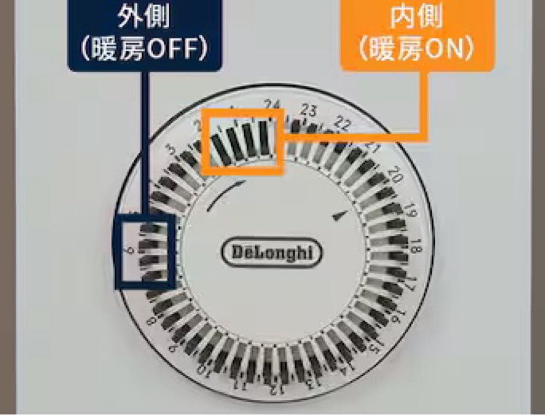 デロンギ ヴェルティカルド カモミールホワイト オイルヒーター