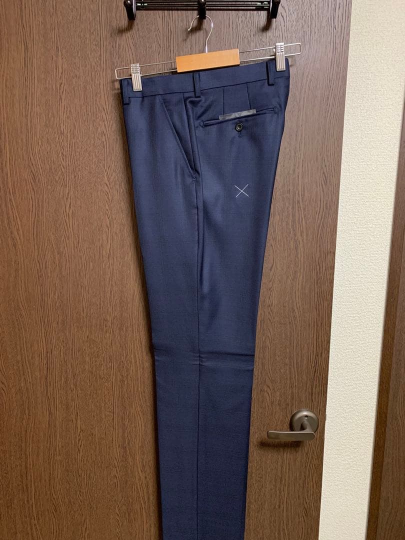 専用AB5新品！イタリアREDAウール100%3ピーススーツ！ネイビーブルー！