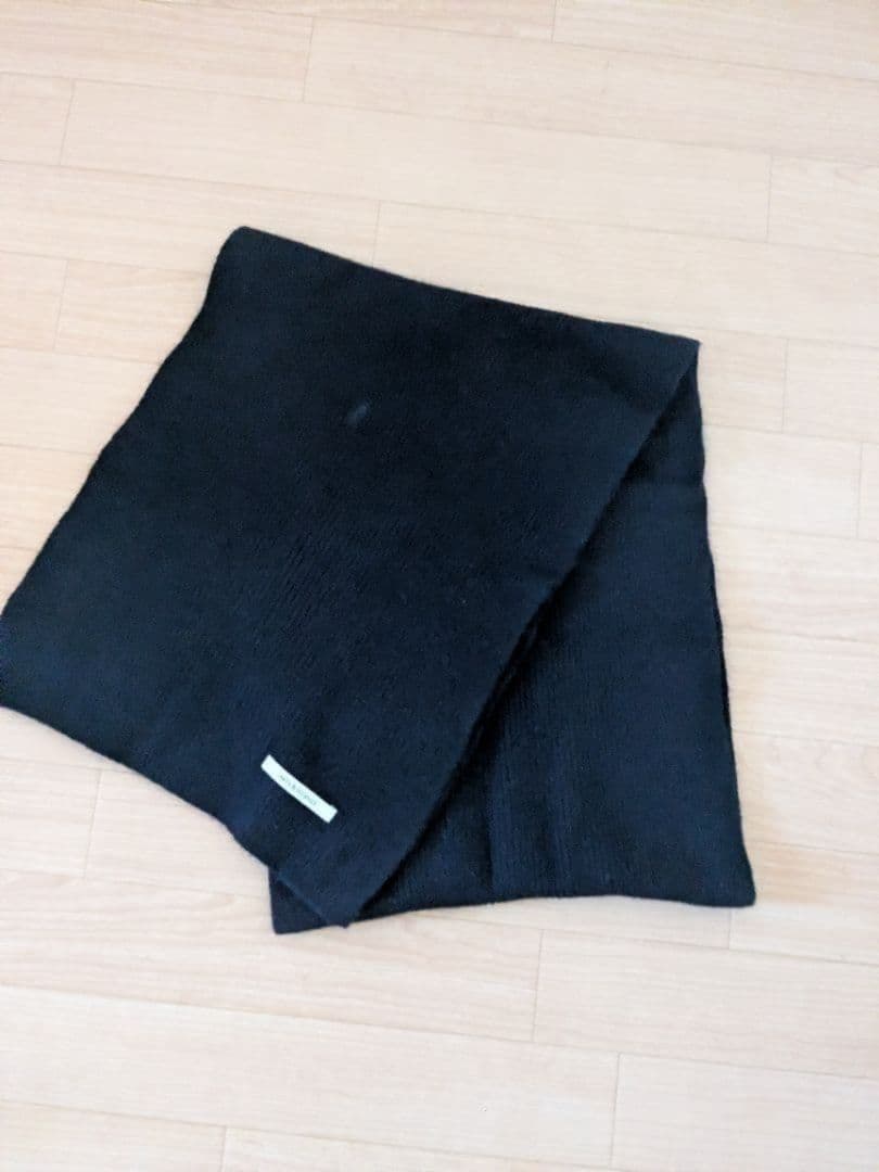 ARTS&SCIENCEアーツアンドサイエンス　リブニットカシミヤマフラー　黒