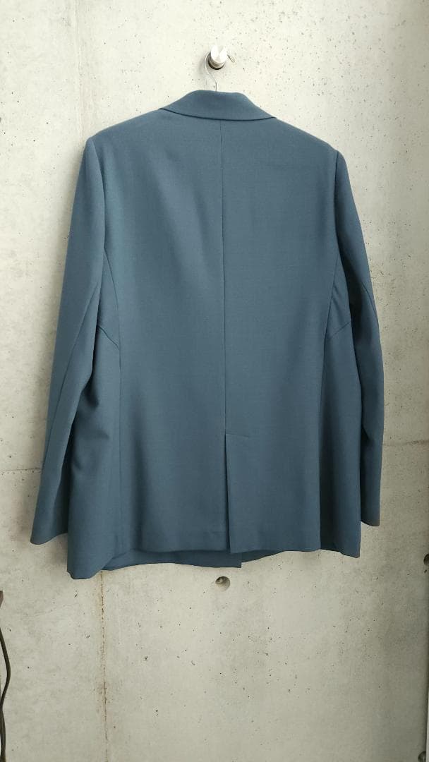 ICB L【洗える】ウール2WAYストレッチ ダブルブレストジャケット ブルー系