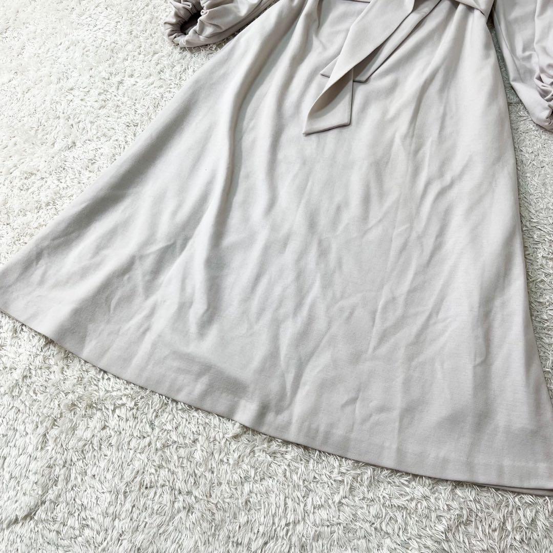 美品✨エブール マキシ丈ワンピース ベルト バルーンスリーブ 近年モデル ウール