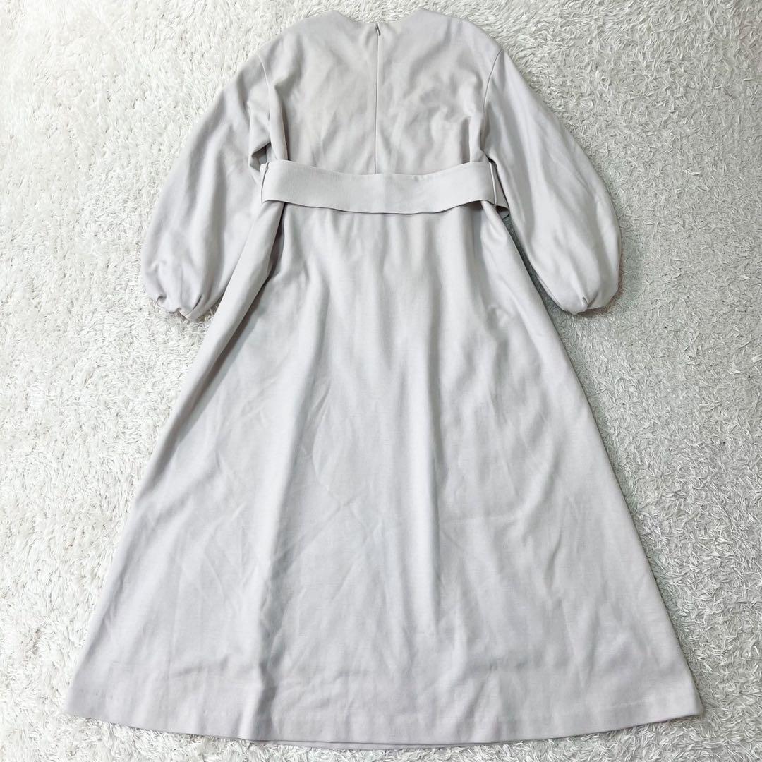 美品✨エブール マキシ丈ワンピース ベルト バルーンスリーブ 近年モデル ウール