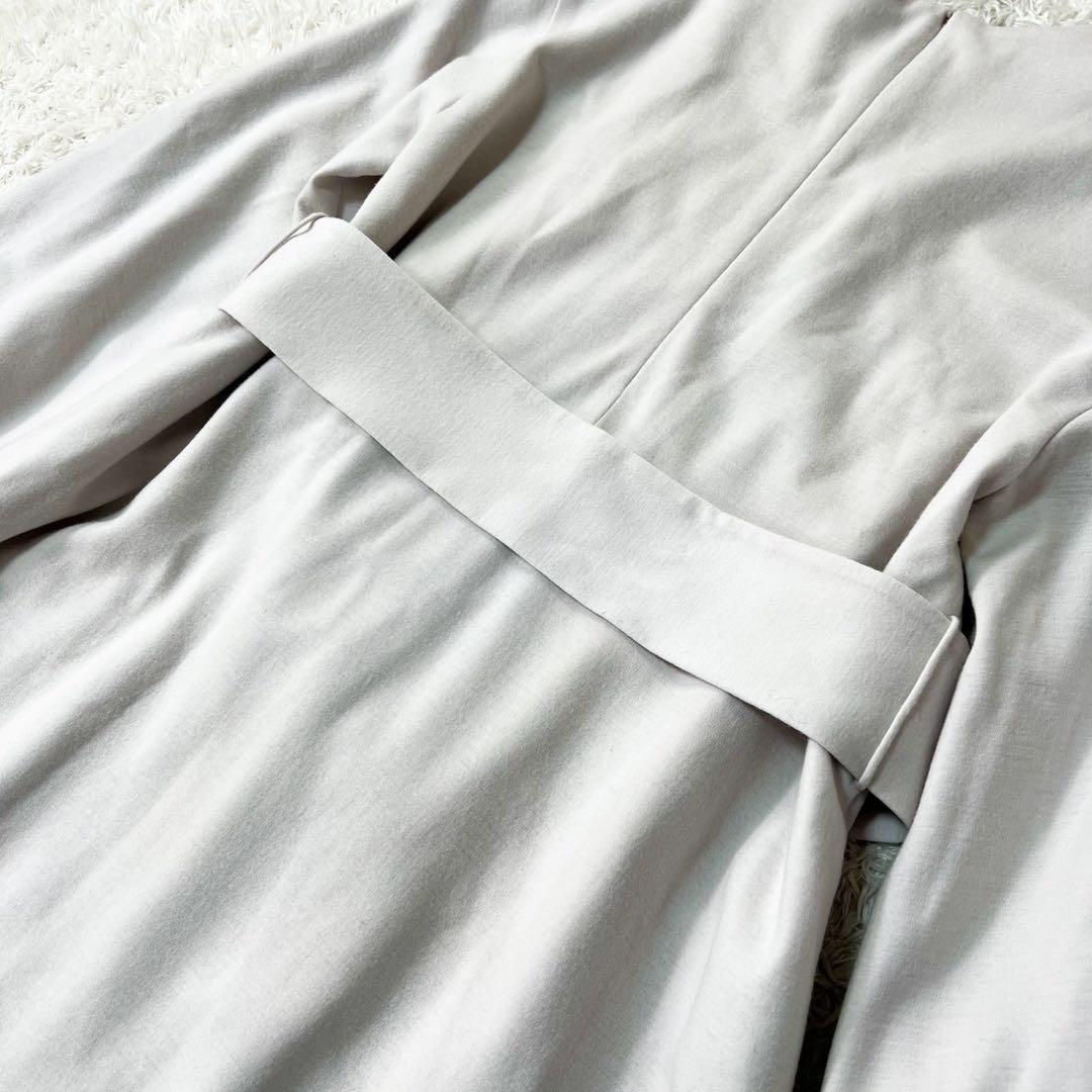 美品✨エブール マキシ丈ワンピース ベルト バルーンスリーブ 近年モデル ウール