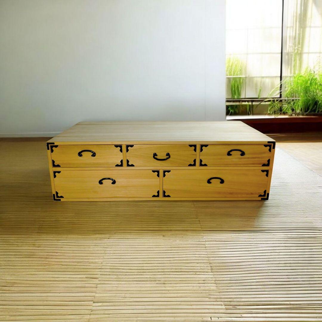 [りんごの花]ヴィンテージ 桐箪笥 天然木 整理箪笥 木製 和タンス