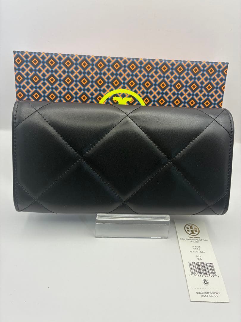 トリーバーチ Tory Burch 未使用 長財布 キラ ダイヤモンドキルト