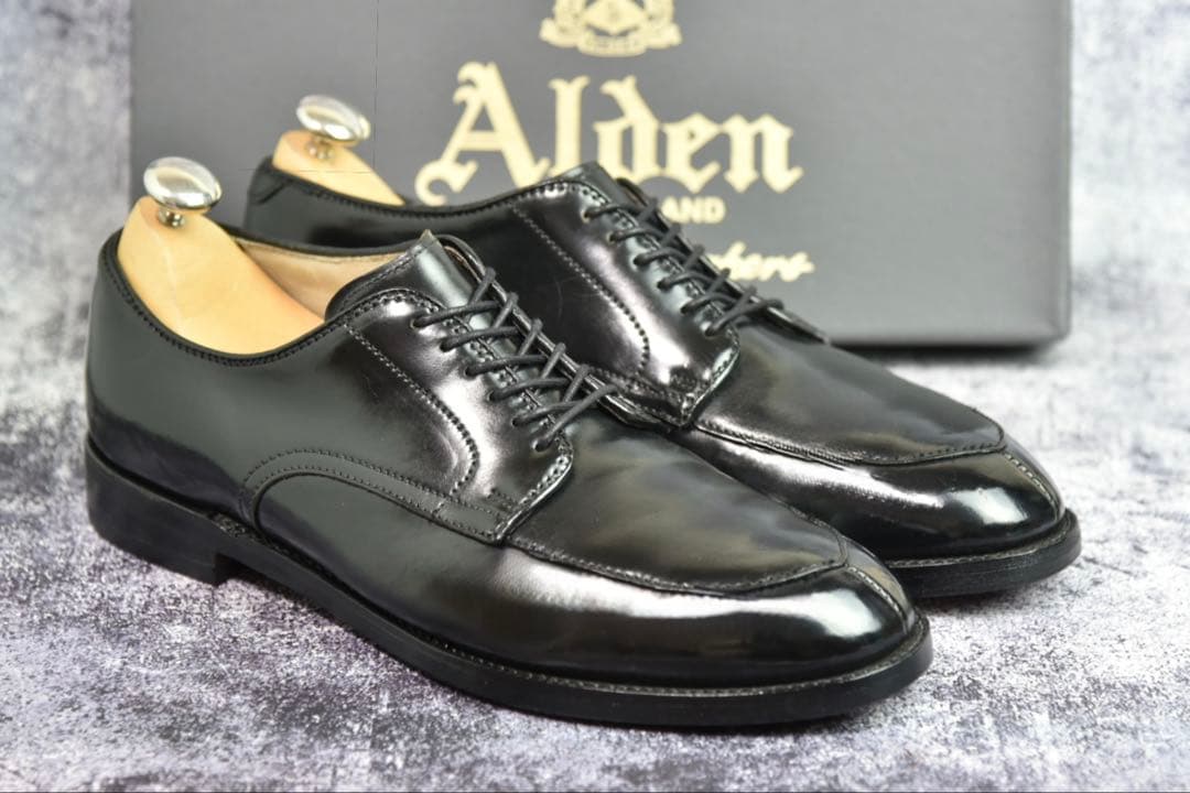 オールデン　コードバン　#54332　Vチップ　8D　黒　モディファイドラスト