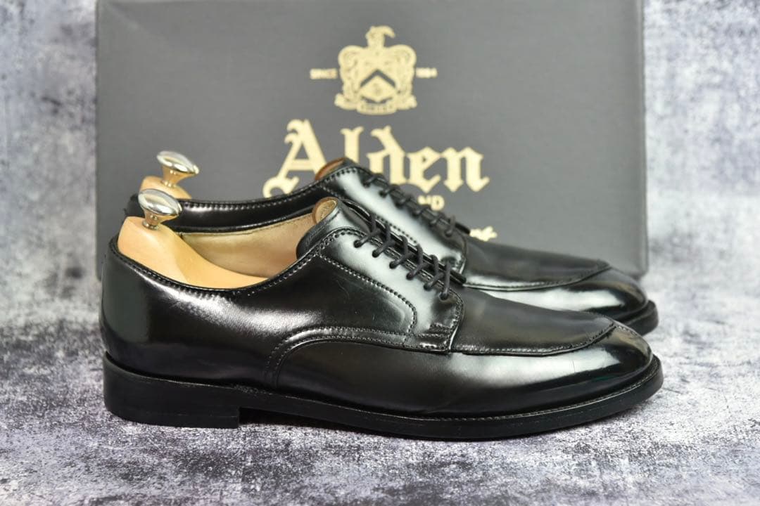 オールデン　コードバン　#54332　Vチップ　8D　黒　モディファイドラスト