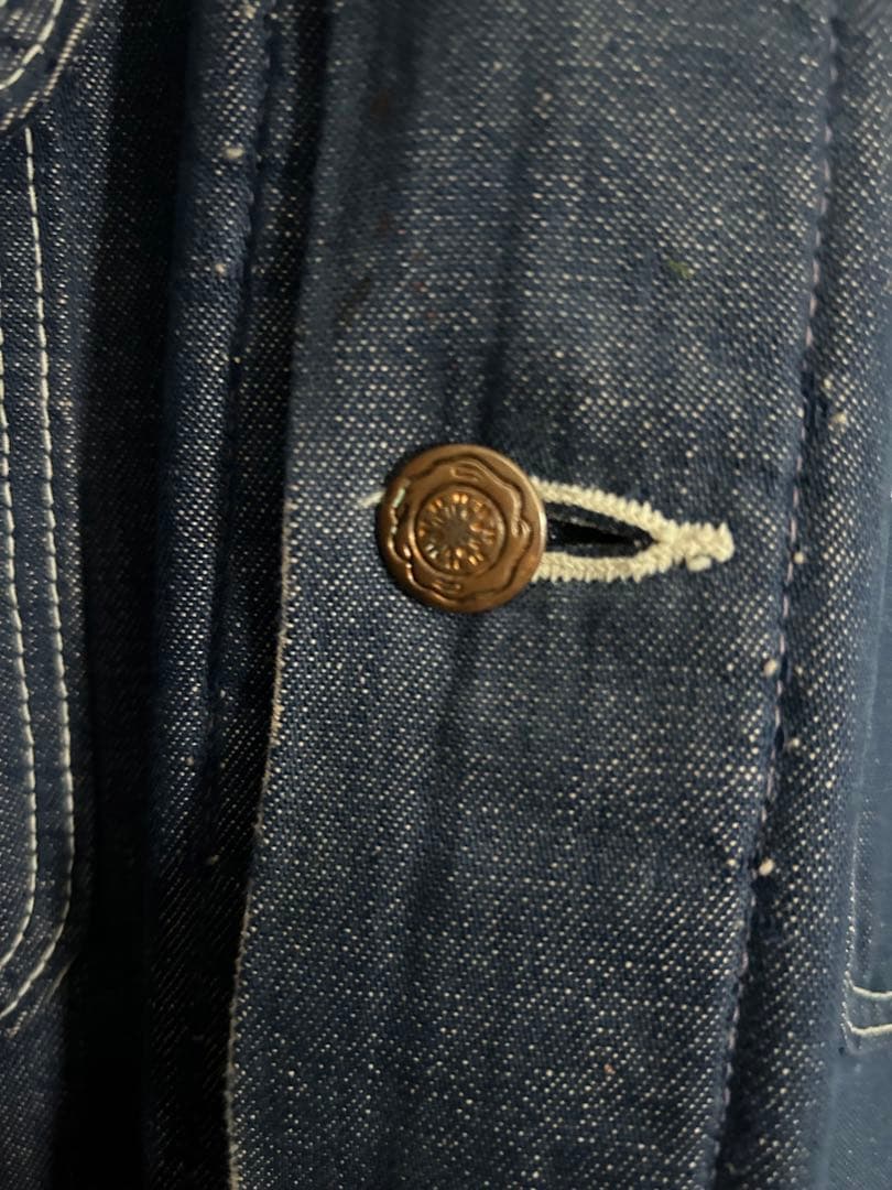 70's BULEBELL 濃紺 カバーオール 裏地ブランケット