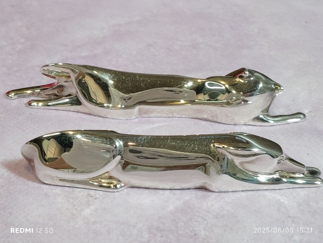 希少 Christofle クリストフル シルバープレート ガリア 犬 猫