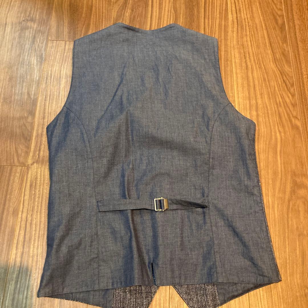 Circolo 春夏　サイズ42 ヘリンボーン柄　ネイビー 3ピース　ジャケット