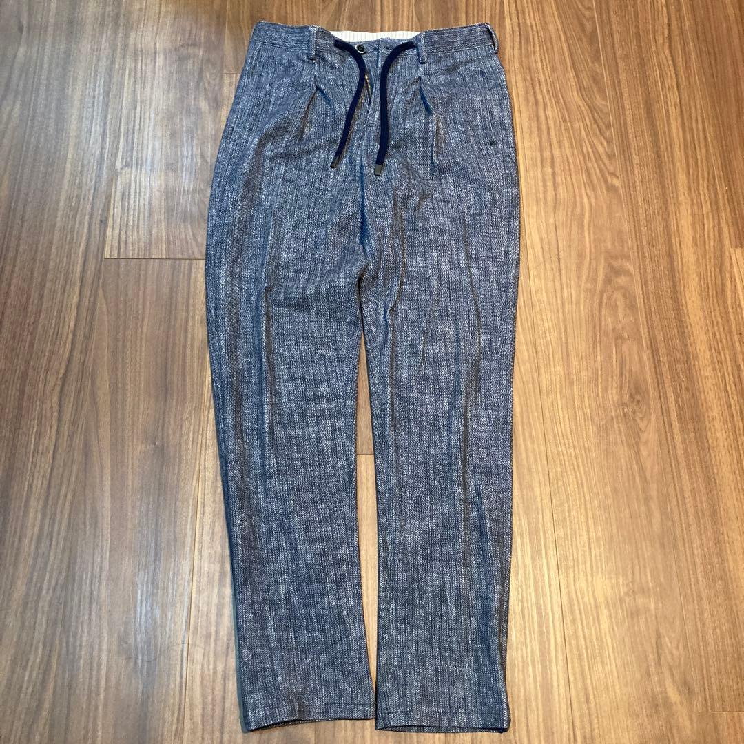 Circolo 春夏　サイズ42 ヘリンボーン柄　ネイビー 3ピース　ジャケット