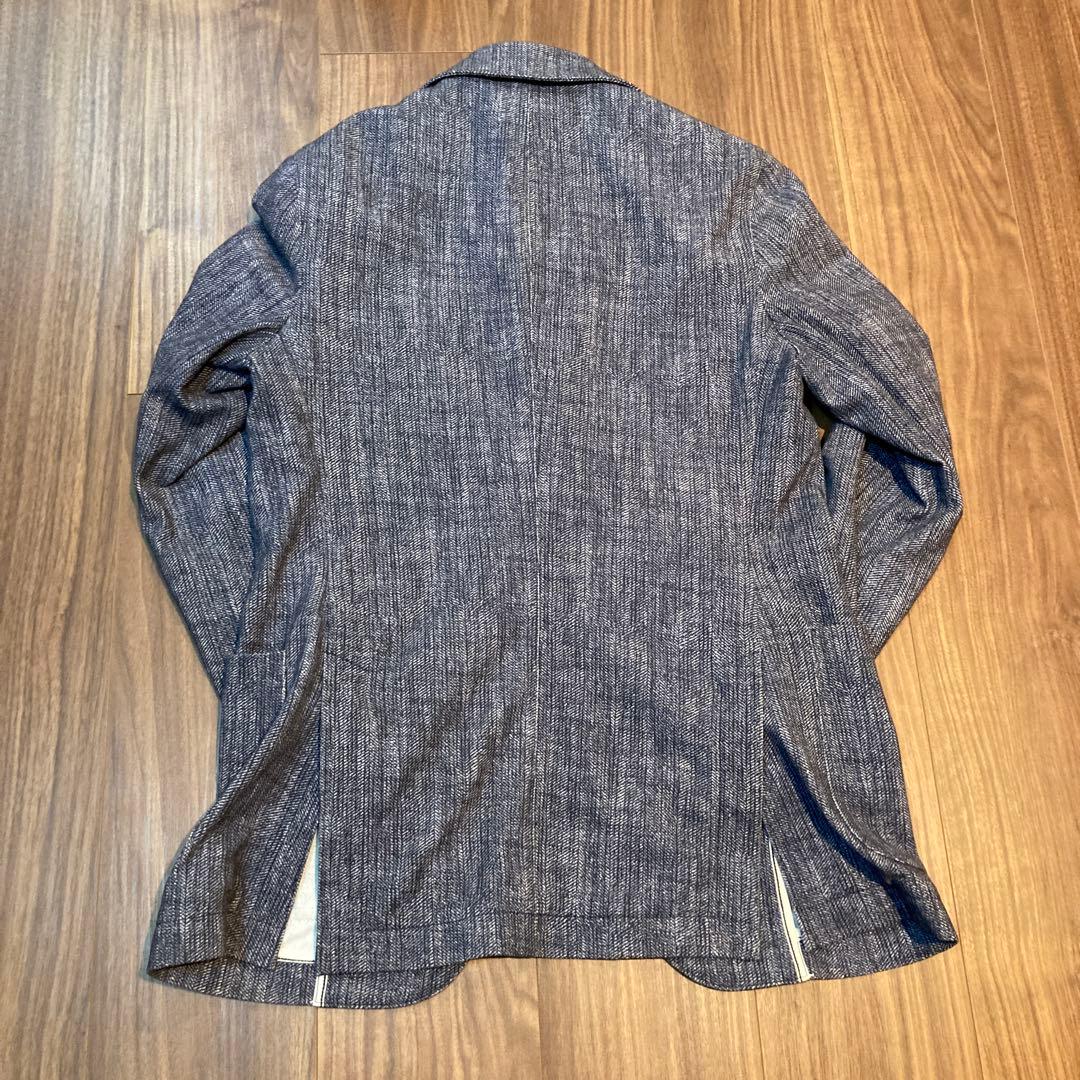 Circolo 春夏　サイズ42 ヘリンボーン柄　ネイビー 3ピース　ジャケット