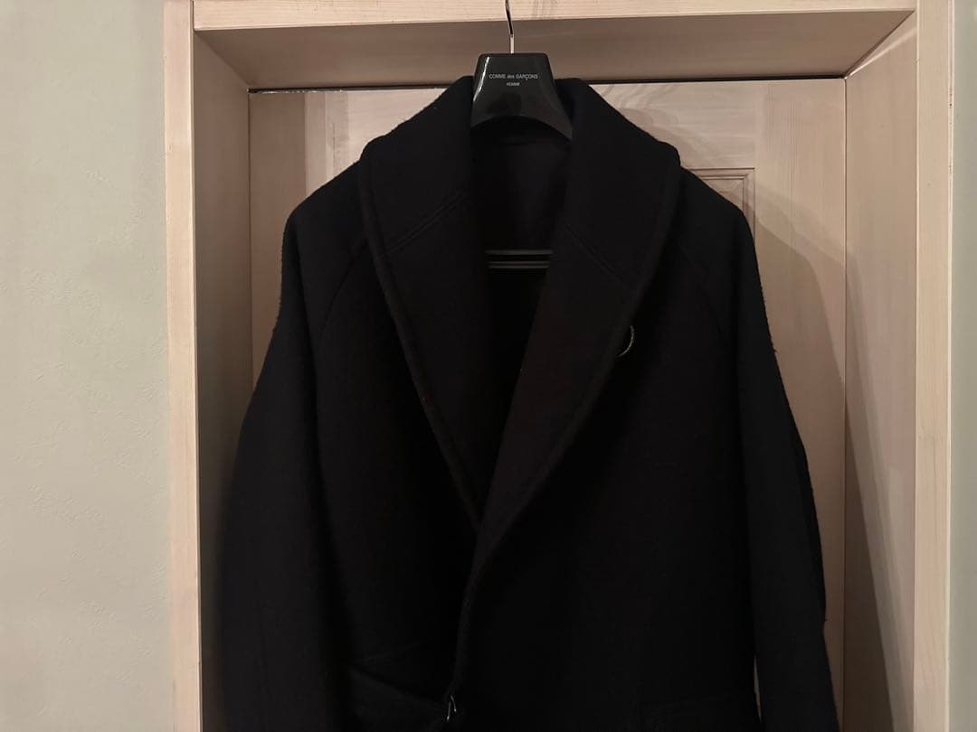 19aw COMOLI コモリ ウール ショールカラーコート サイズ2