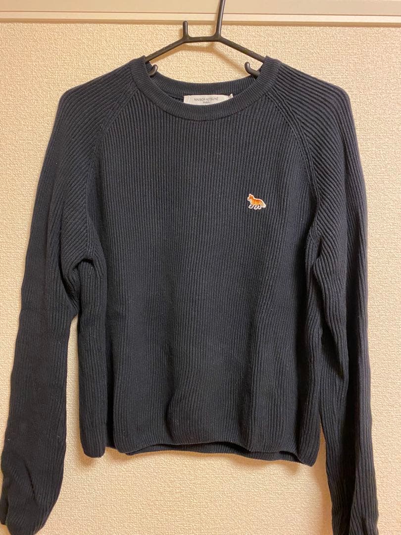 11/25削除！MAISON KITSUNÉ リブ編みニット　M