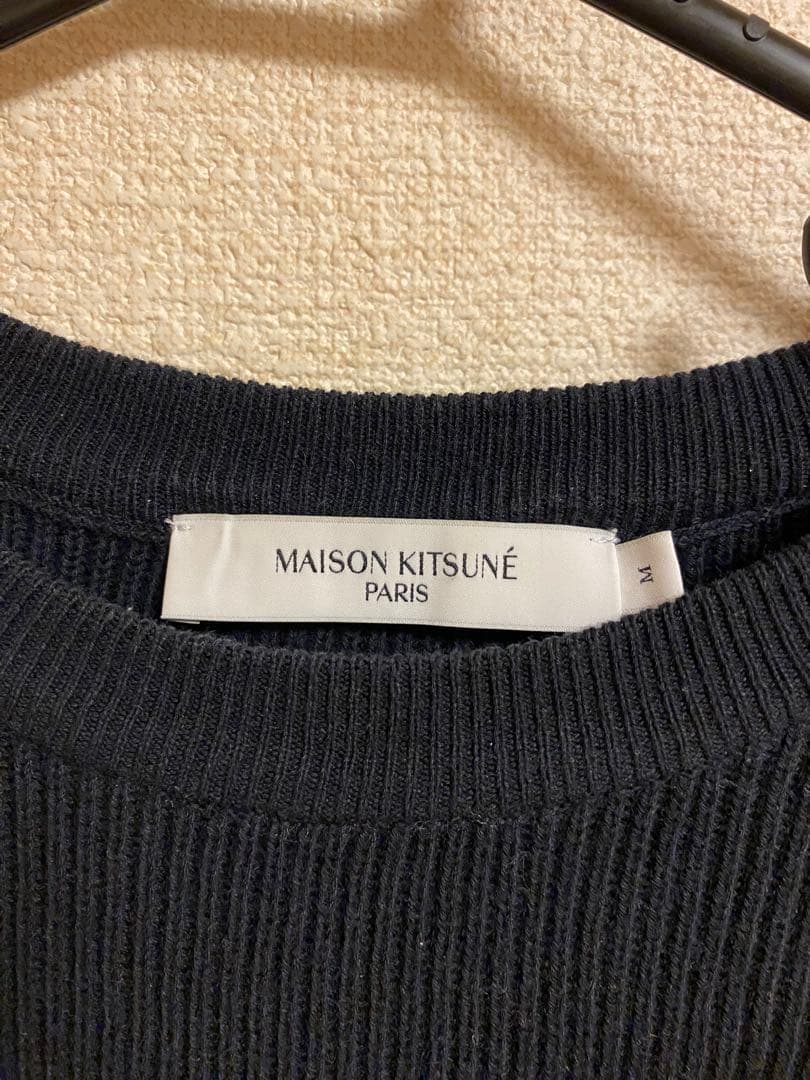 11/25削除！MAISON KITSUNÉ リブ編みニット　M