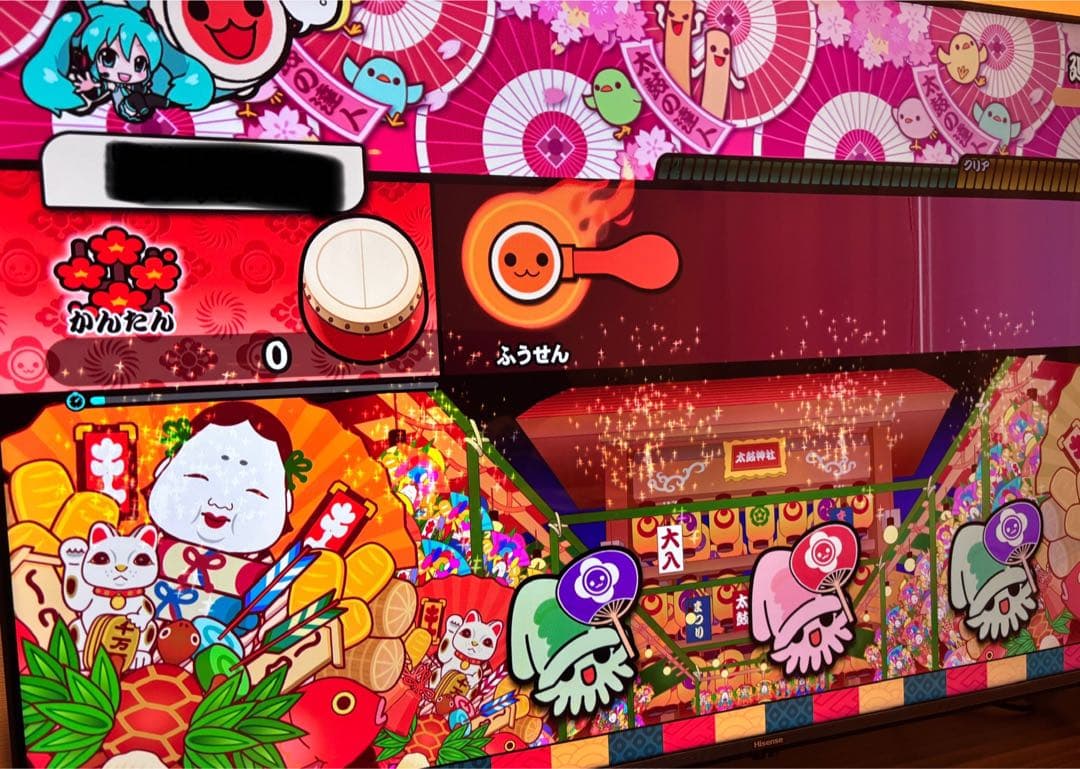 （中古品）太鼓の達人ドンダフルフェスティバルと専用コントローラー太鼓とバチ