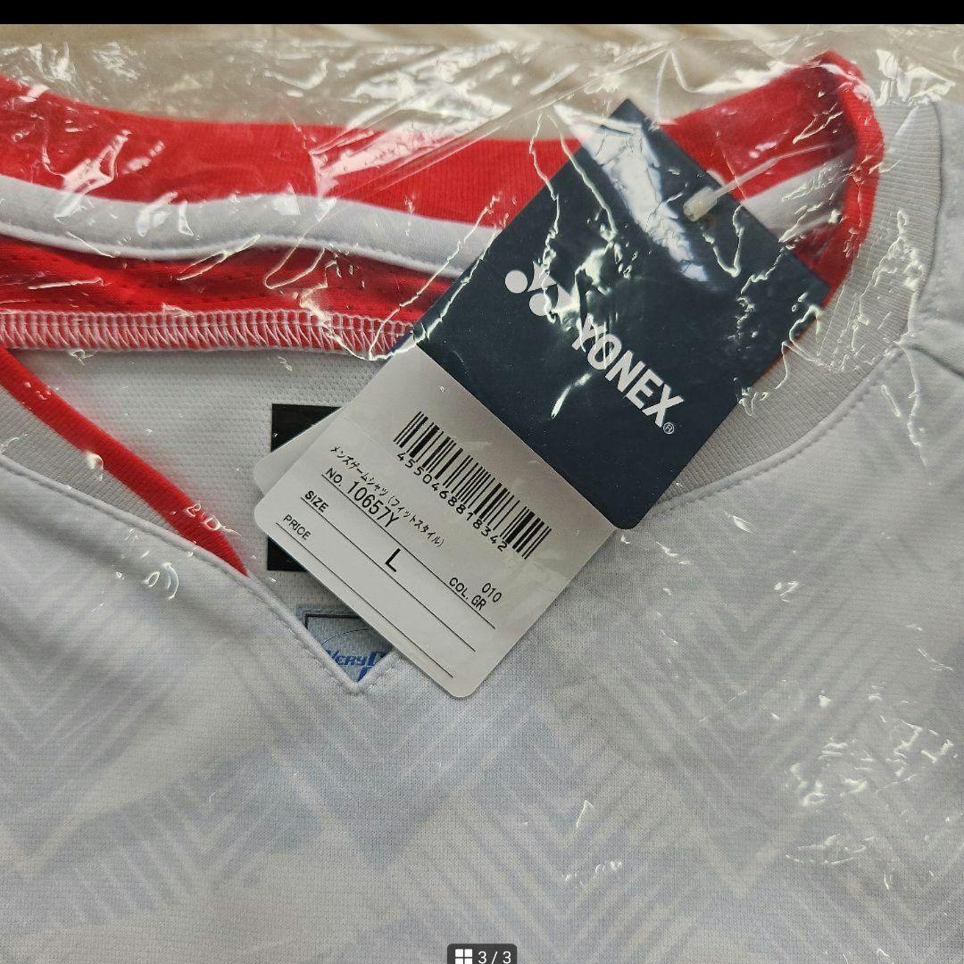 YONEX バドミントン シャツ ホワイト/レッド 10657Y L新品未使用