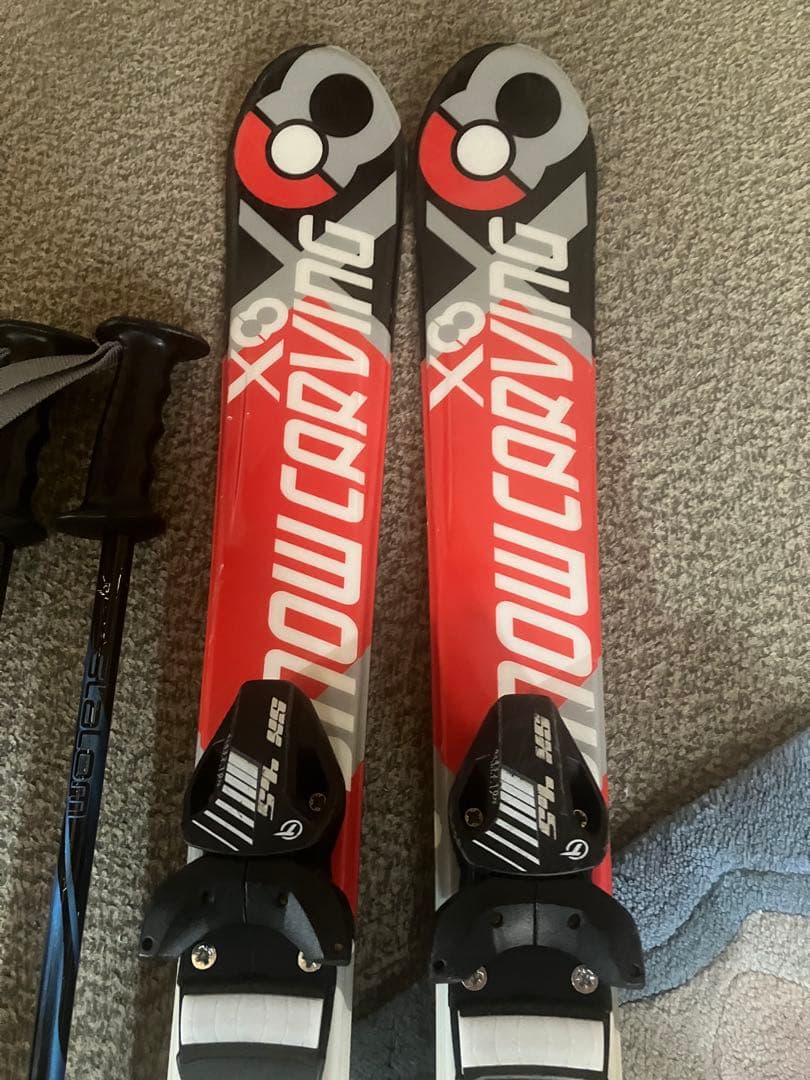 子供・ジュニア　カービングスキー100センチ　ストック・22センチブーツセット