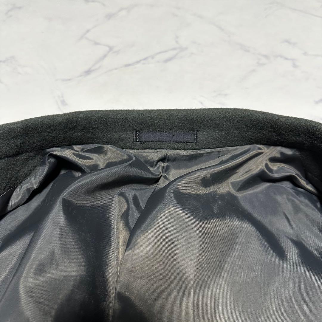 極美品　希少　LIFE BRAD カシミヤ混ダブルチェスターコート　グリーン系