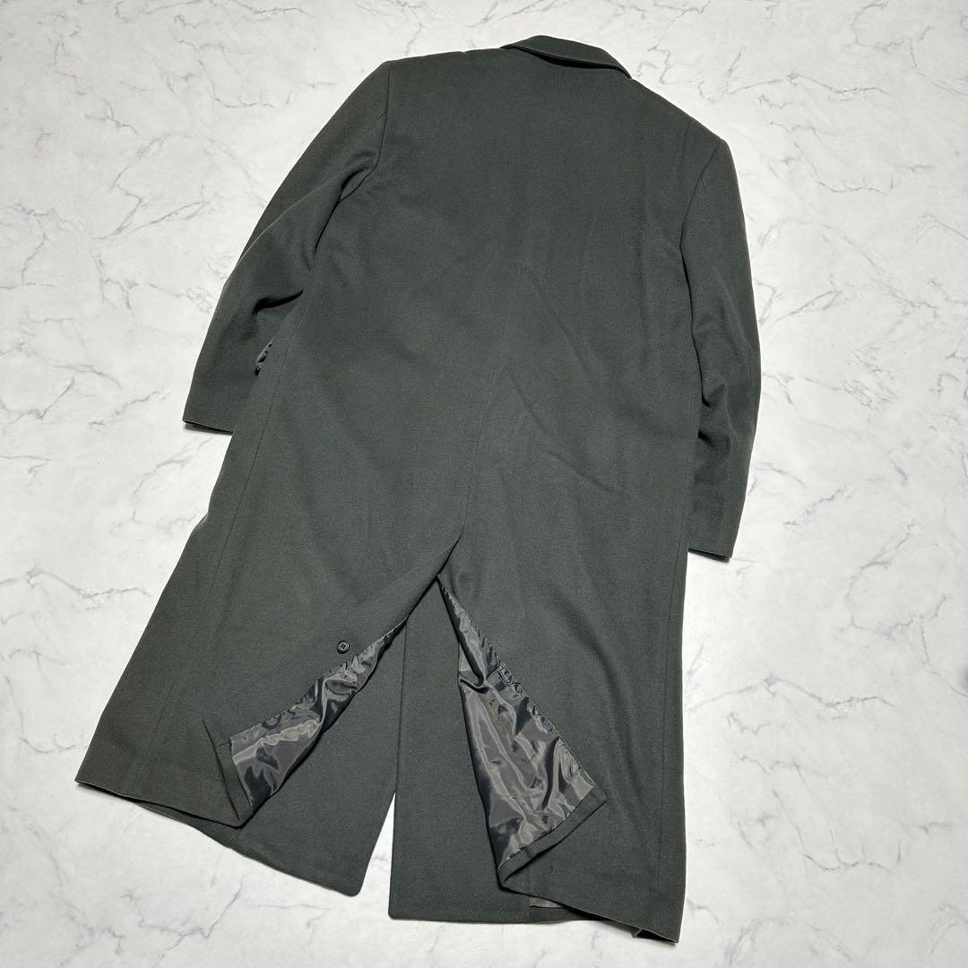 極美品　希少　LIFE BRAD カシミヤ混ダブルチェスターコート　グリーン系