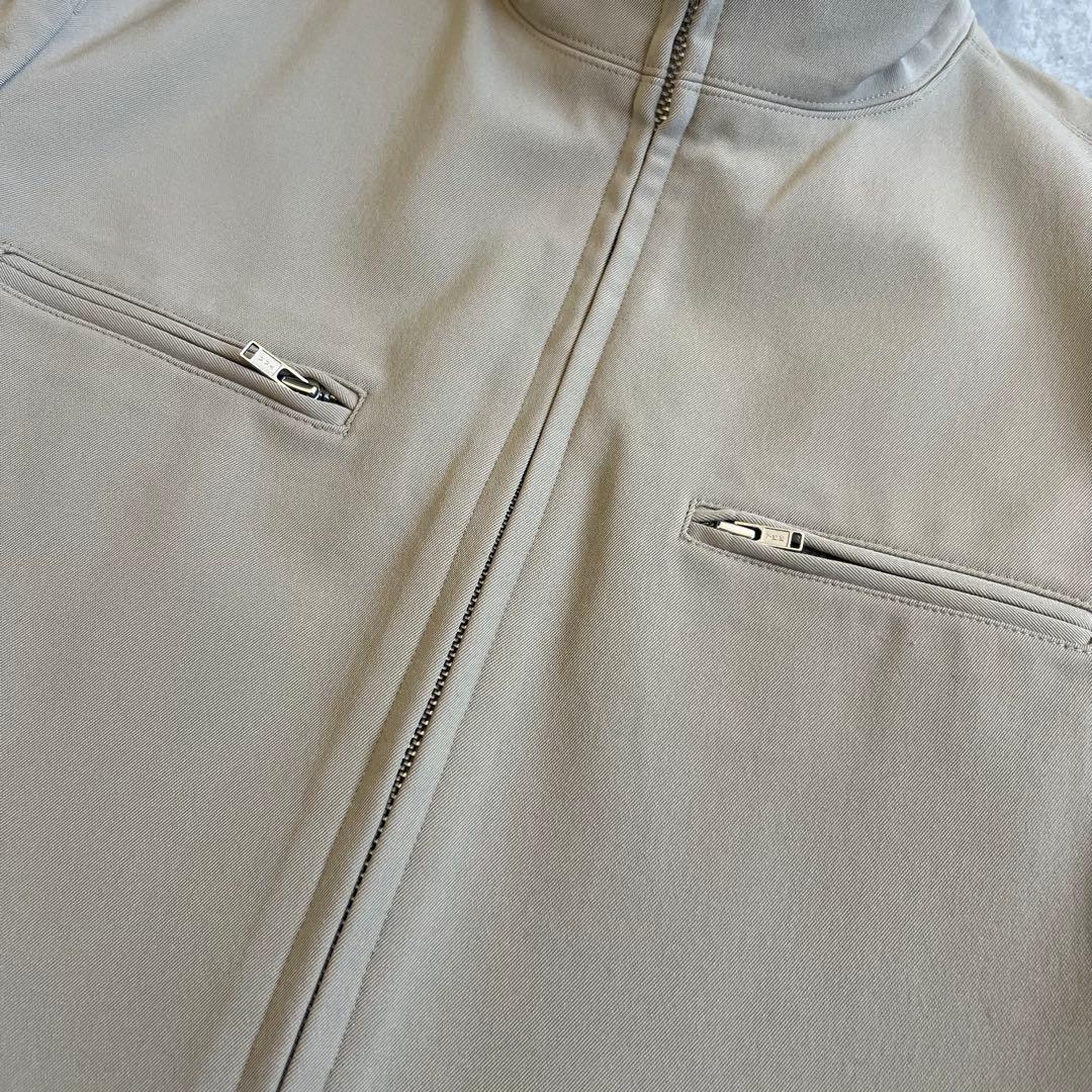 イッセイミヤケ　レーヨン混　スタンドカラージャケット　ベージュ　日本製　2サイズ