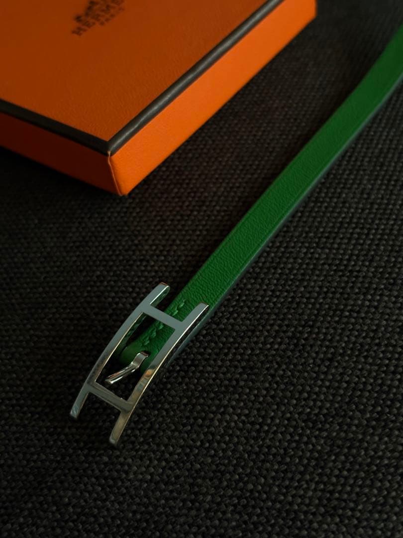 HERMES リバーシブルブレス　ネイビー✖️グリーン