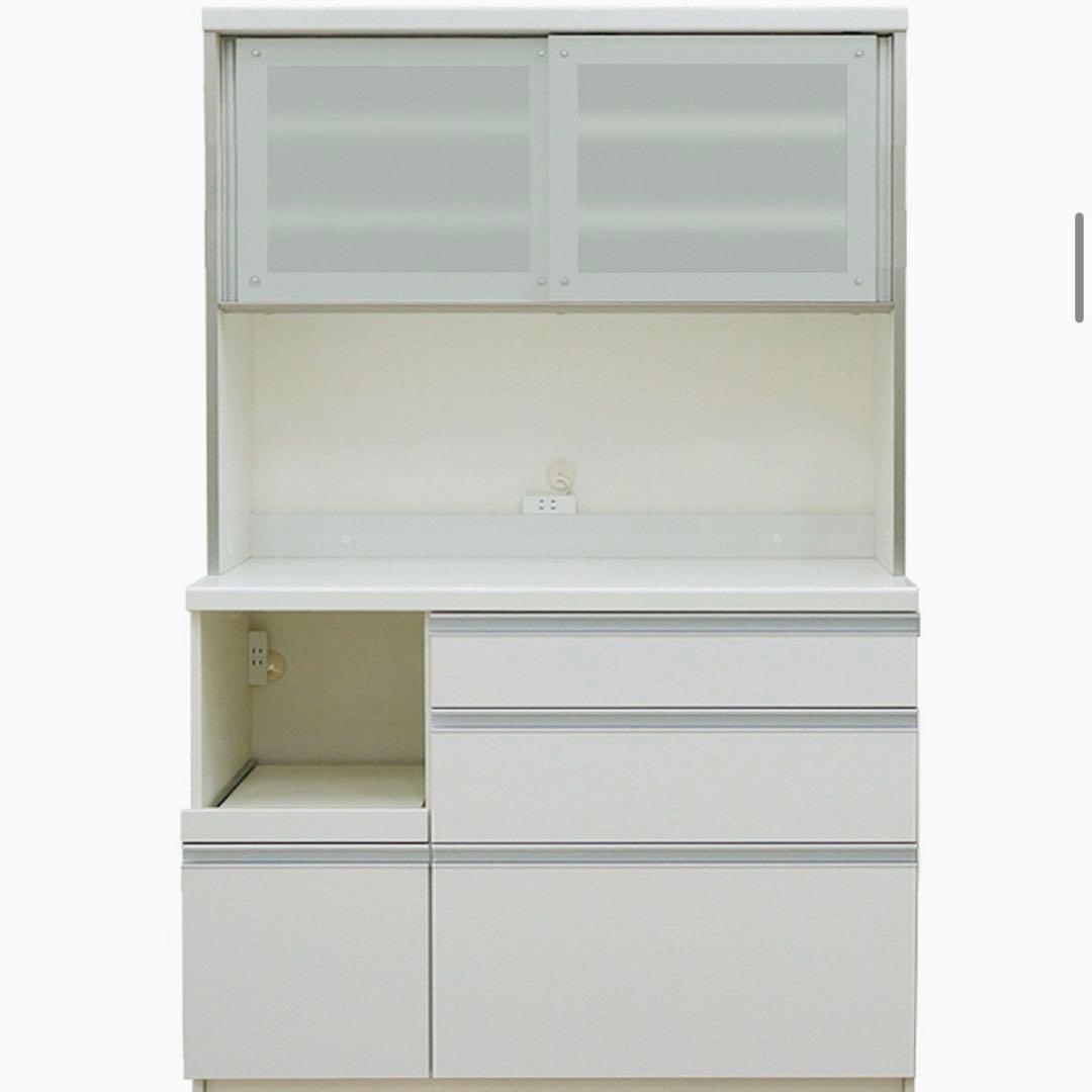 パモウナ 食器棚　QF-S-1200R ホワイト