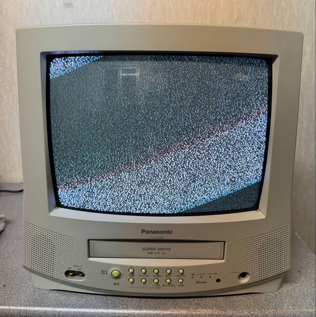 美品】Panasonic カラーテレビデオ TH-14EV50｜VHS再生OK