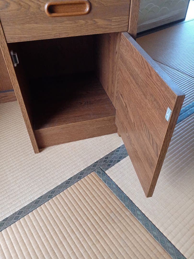 ライティングデスク 木目 ウォールナット調