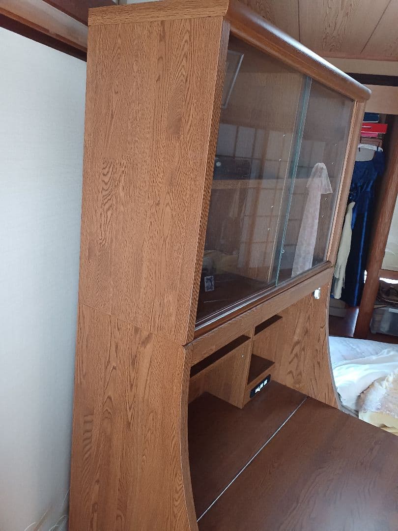 ライティングデスク 木目 ウォールナット調