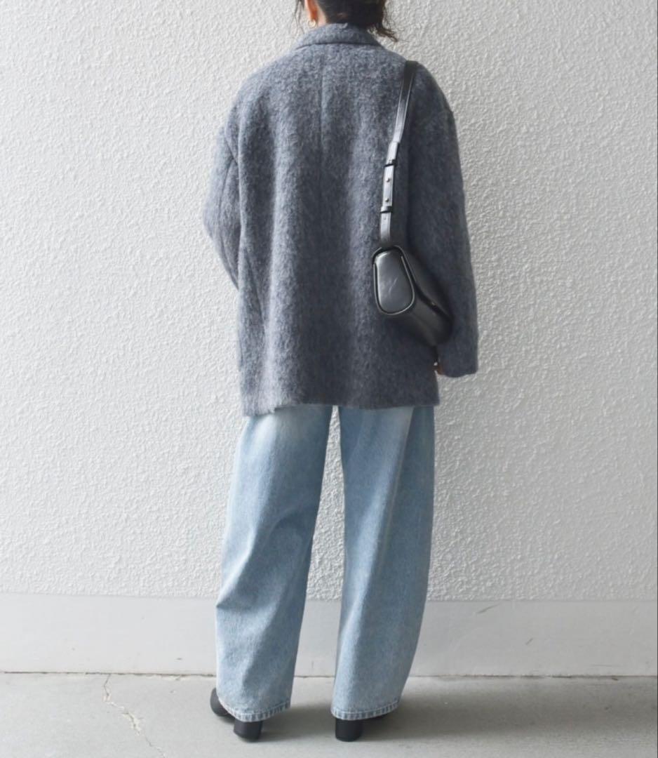 《shipsany》シャギーテーラードジャケット　ウールミックス