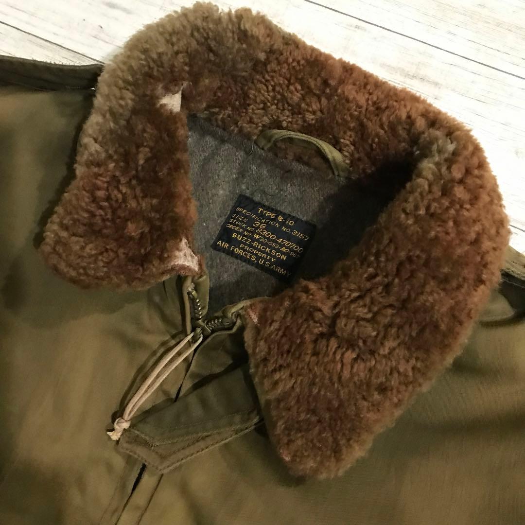 BUZZ RICKSON`S B-10 フライトジャケット 丈短 ベージュ 36