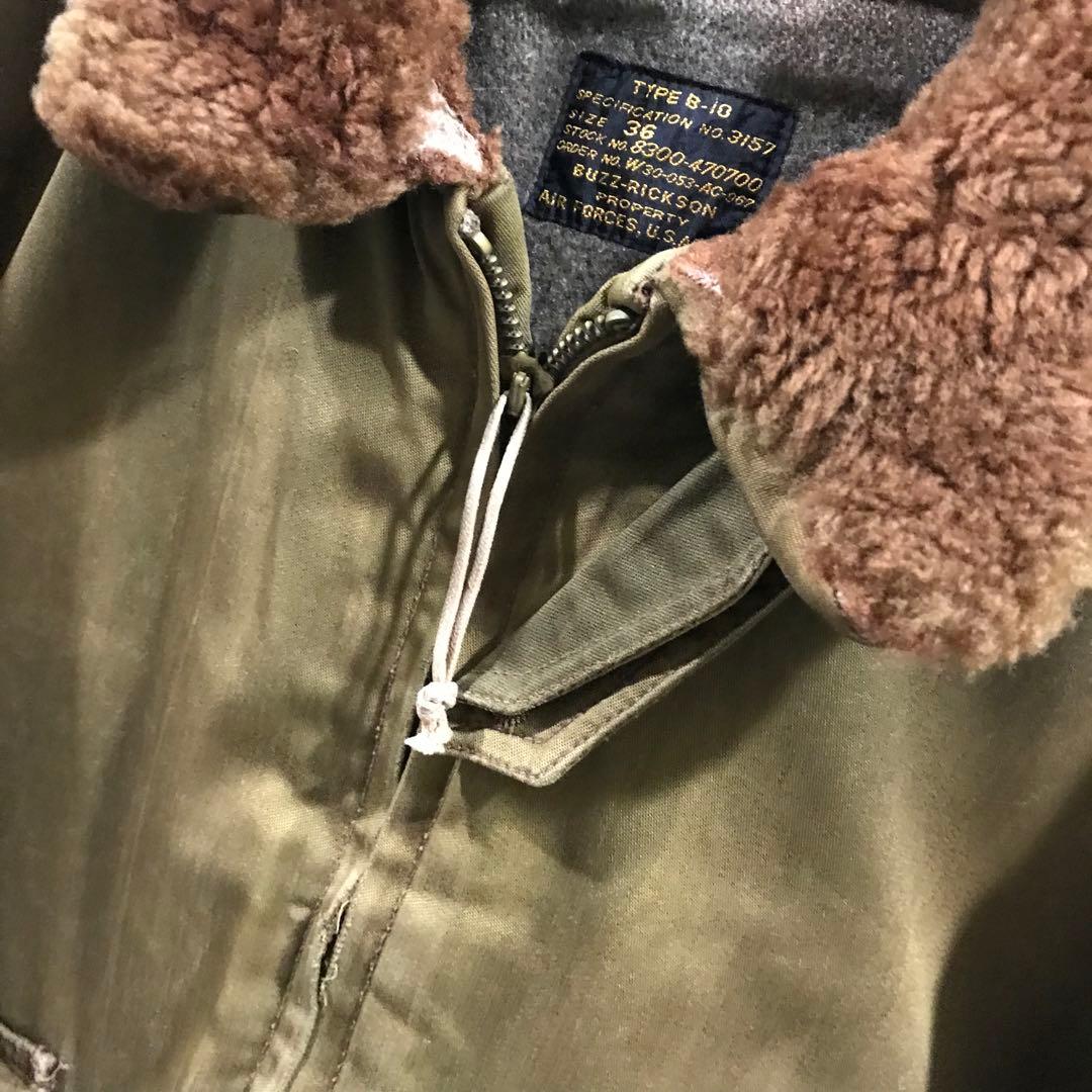 BUZZ RICKSON`S B-10 フライトジャケット 丈短 ベージュ 36
