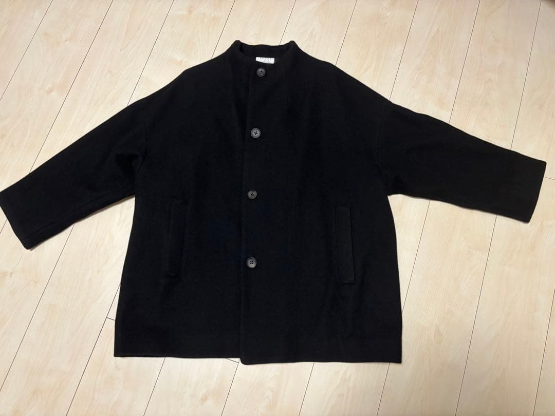 新品未使用 Yuni コクーンシルエット ウールコート クロ