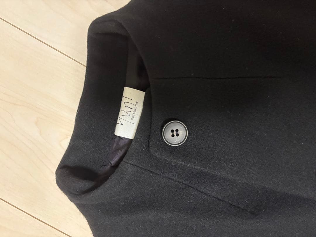 新品未使用 Yuni コクーンシルエット ウールコート クロ