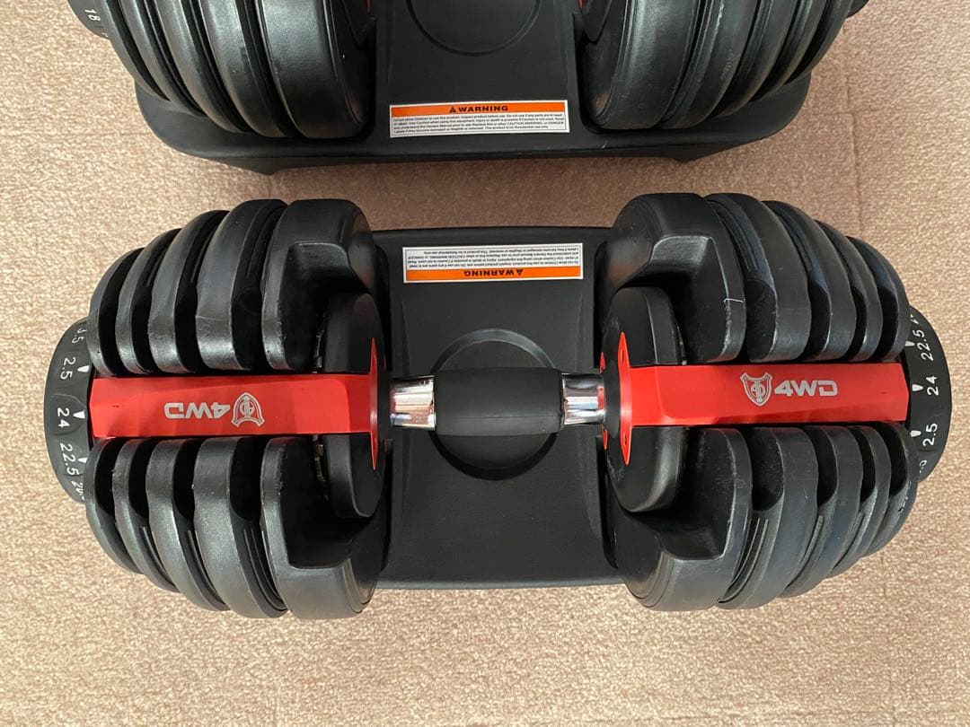 可変式ダンベル 4WD 2.5kg-24kg 1個①