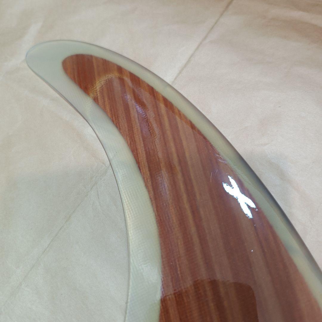 10インチ ロングボード　シングルフィン　ウッドコア　フィン